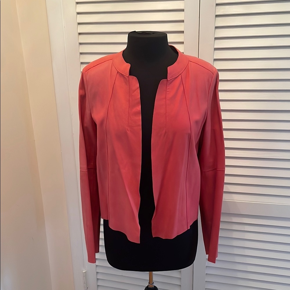 Women's Coral melon suede jacket Jacket very delicate some imperfections